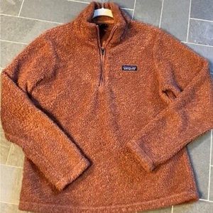 Patagonia Women's Los Gatos 1/4 Zip Sherpa Fleece Pullover Brown Medium M